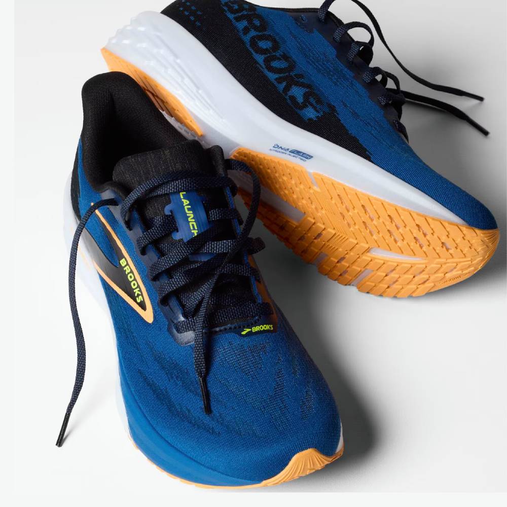 ZAPATILLAS BROOKS LAUNCH 11 - Black / Navy Peony / Orange - Image 7