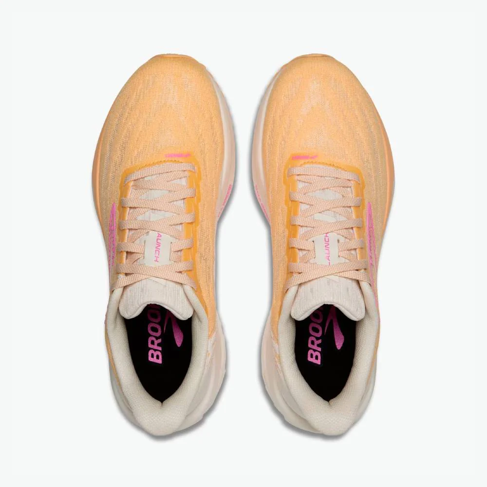 ZAPATILLAS BROOKS LAUNCH 11 MUJER - Sherbert / Coconut / Pink - Image 3