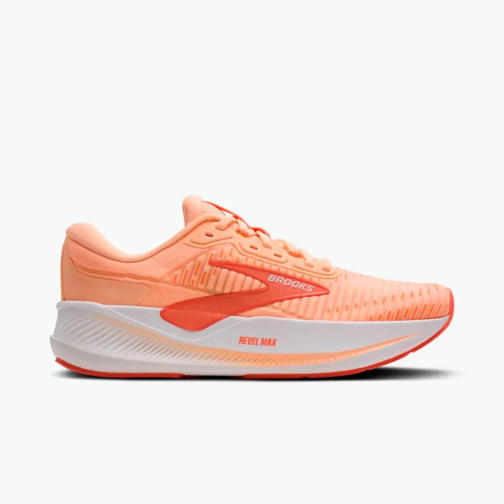ZAPATILLAS BROOKS REVEL MAX MUJER - Peach Echo / White