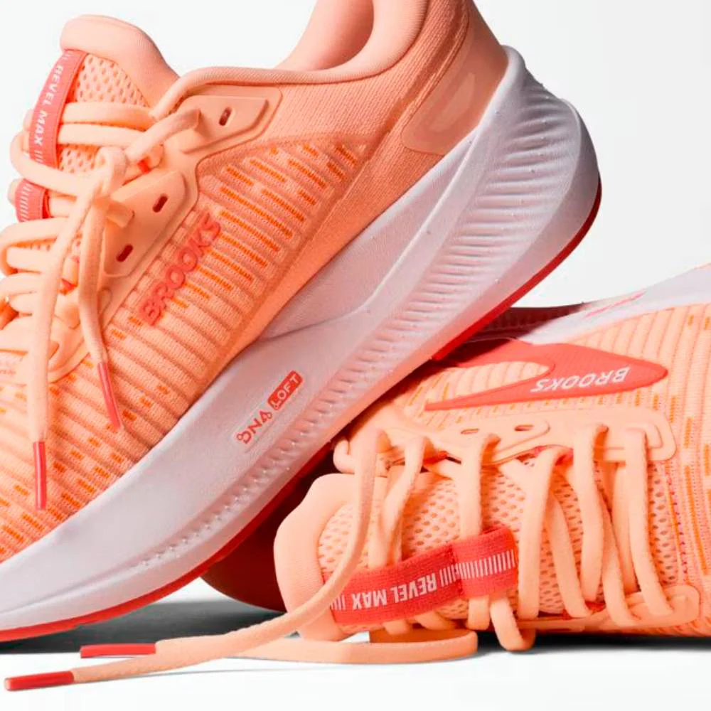 ZAPATILLAS BROOKS REVEL MAX MUJER - Peach Echo / White - Image 7