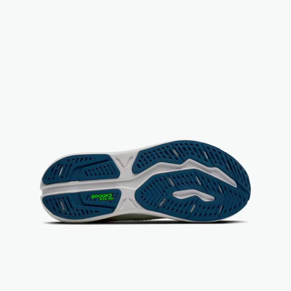 ZAPATILLAS BROOKS REVEL MAX - White / Moonlight / Green Gecko - Image 6