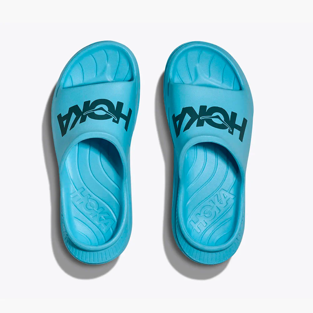 ZAPATILLAS DE RECUPERACIÓN HOKA ORA ATHLETIC SLIDE - Soaring Blue / Faded Navy - Image 8
