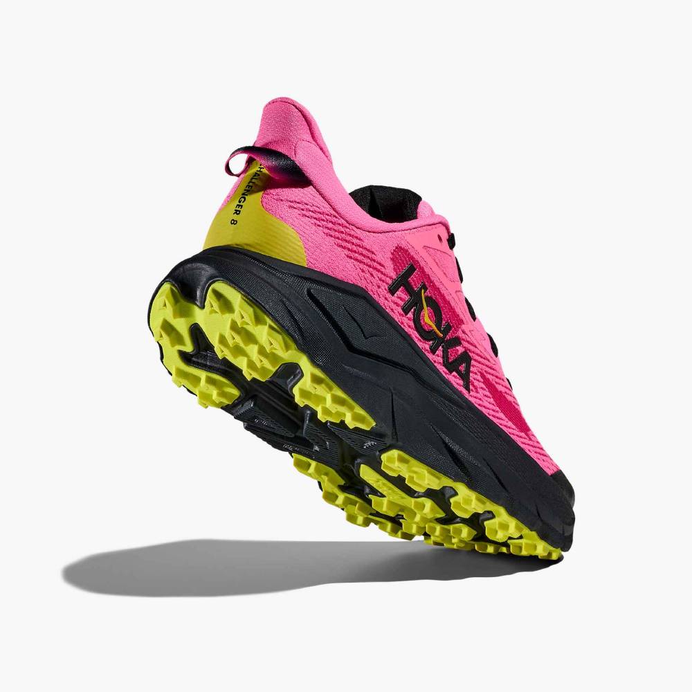 ZAPATILLAS HOKA CHALLENGER 8 MUJER - Neon Rose / Black - Image 2