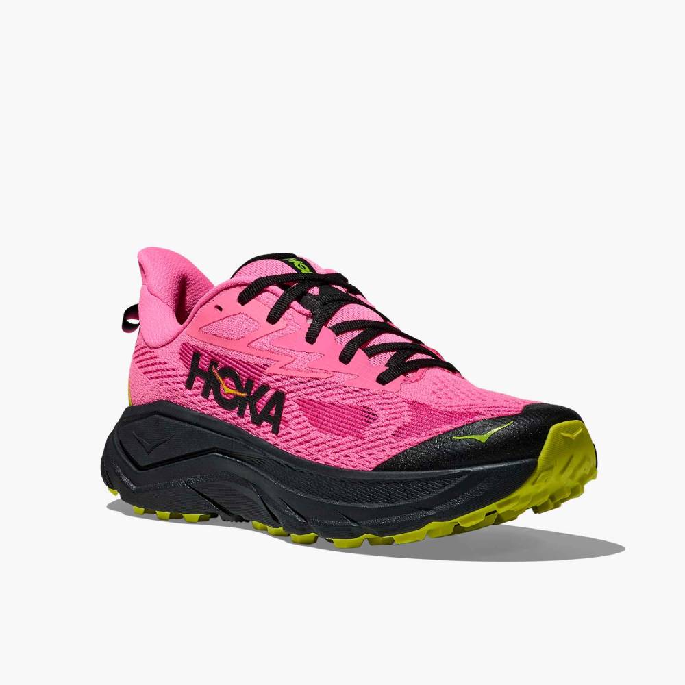 ZAPATILLAS HOKA CHALLENGER 8 MUJER - Neon Rose / Black - Image 3