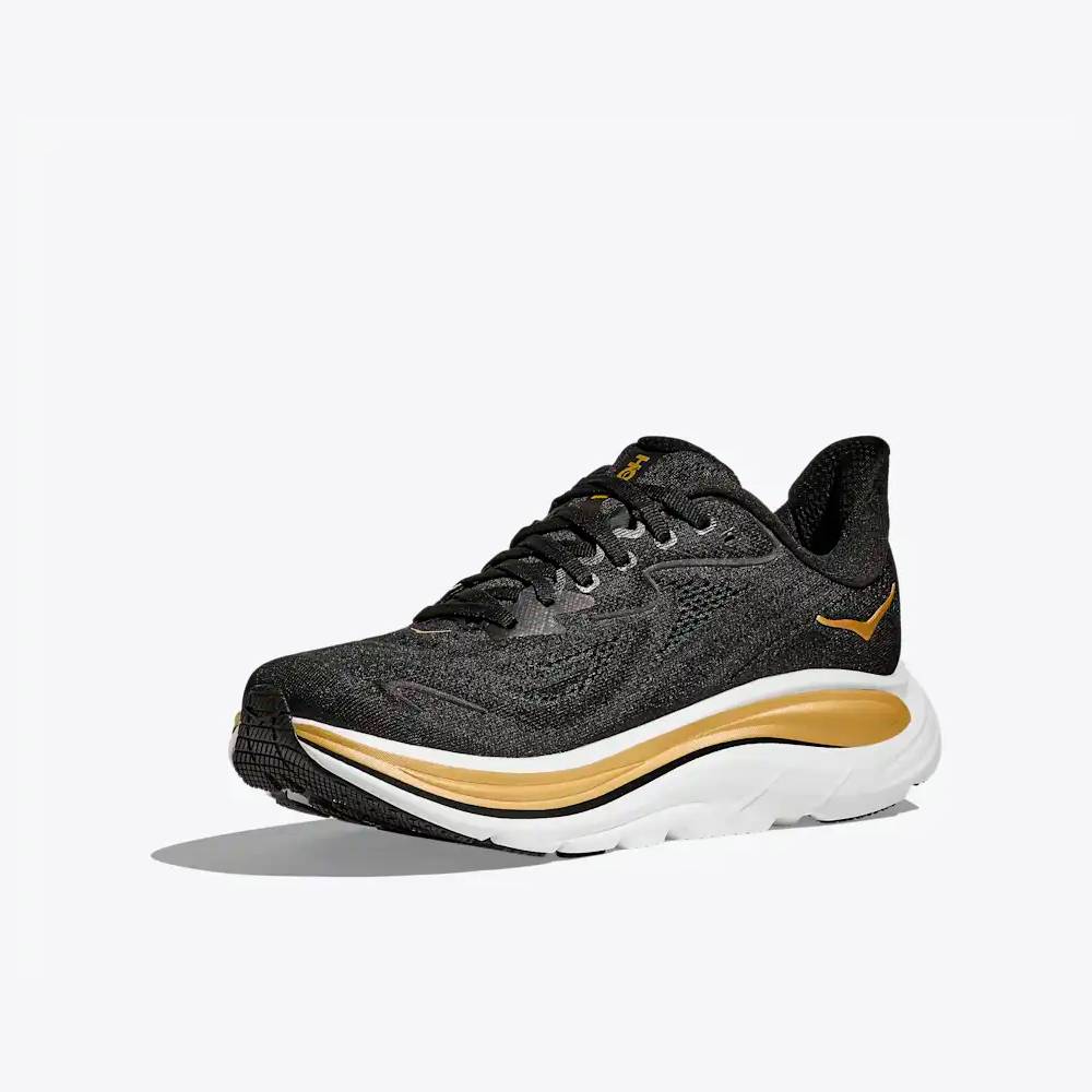 ZAPATILLAS HOKA CLIFTON 10 MUJER - Black / Gold - Image 5