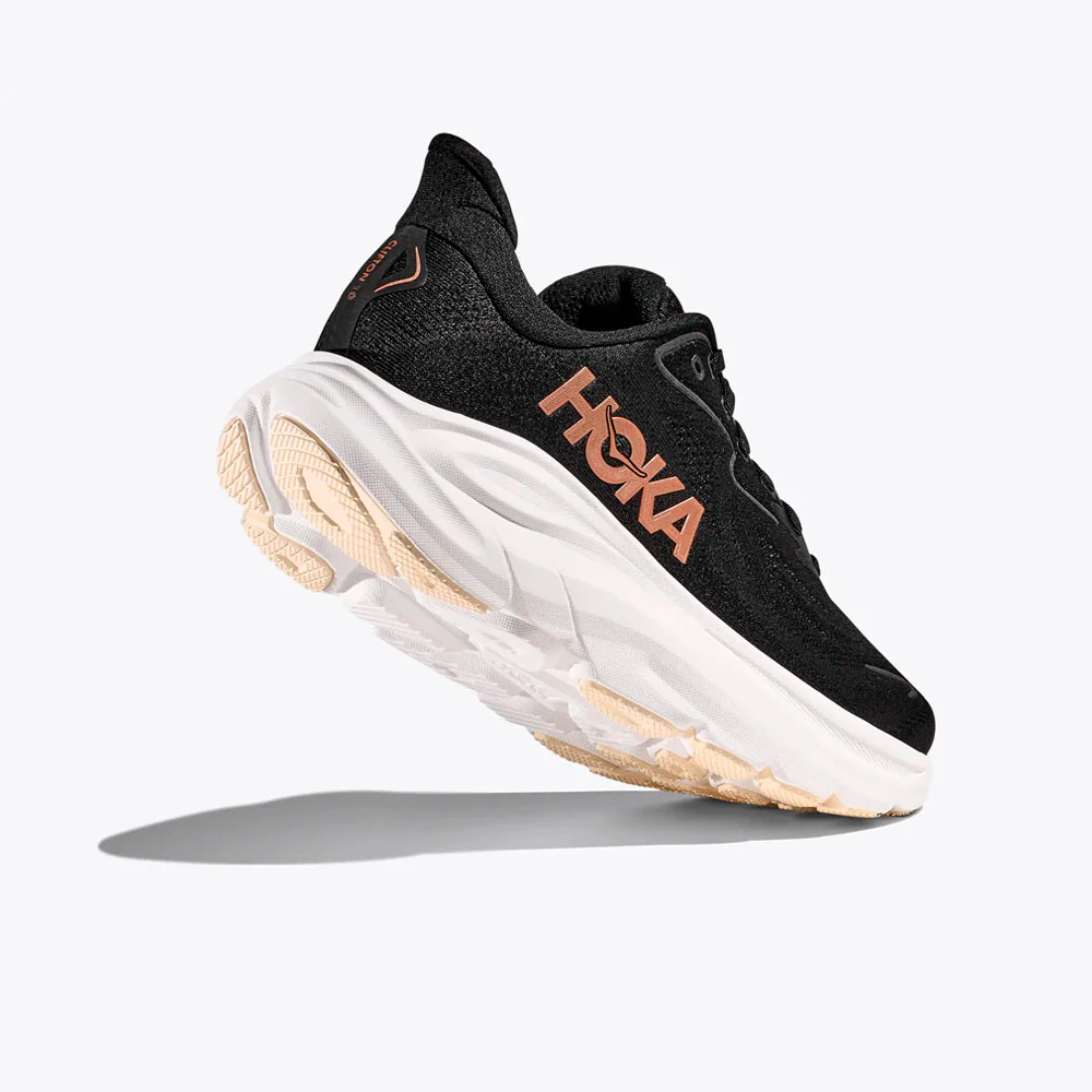 ZAPATILLAS HOKA CLIFTON 10 MUJER - Black / Rose Gold - Image 2