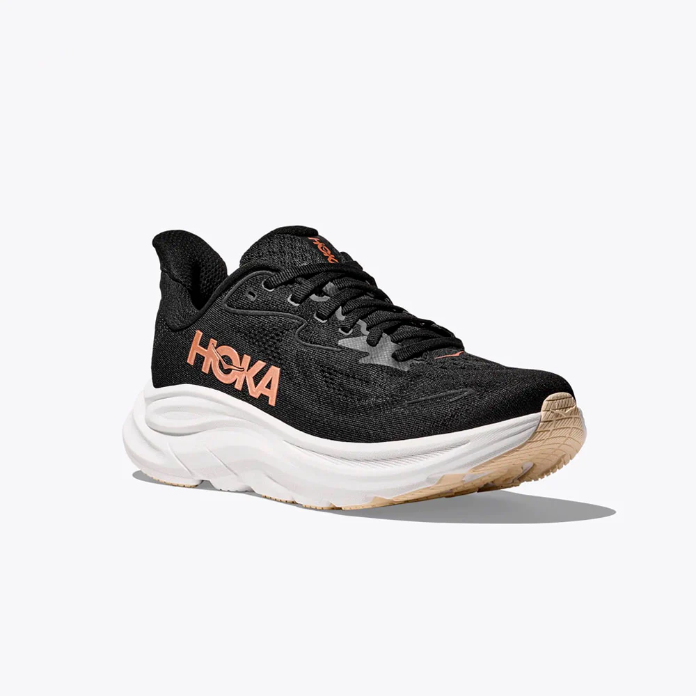 ZAPATILLAS HOKA CLIFTON 10 MUJER - Black / Rose Gold - Image 3