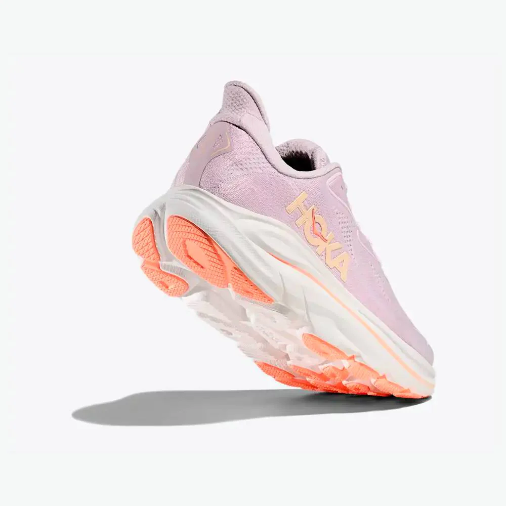 ZAPATILLAS HOKA CLIFTON 10 MUJER - Lilac Cream / Tangerine Glow - Image 3