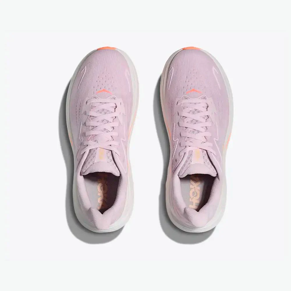 ZAPATILLAS HOKA CLIFTON 10 MUJER - Lilac Cream / Tangerine Glow - Image 4