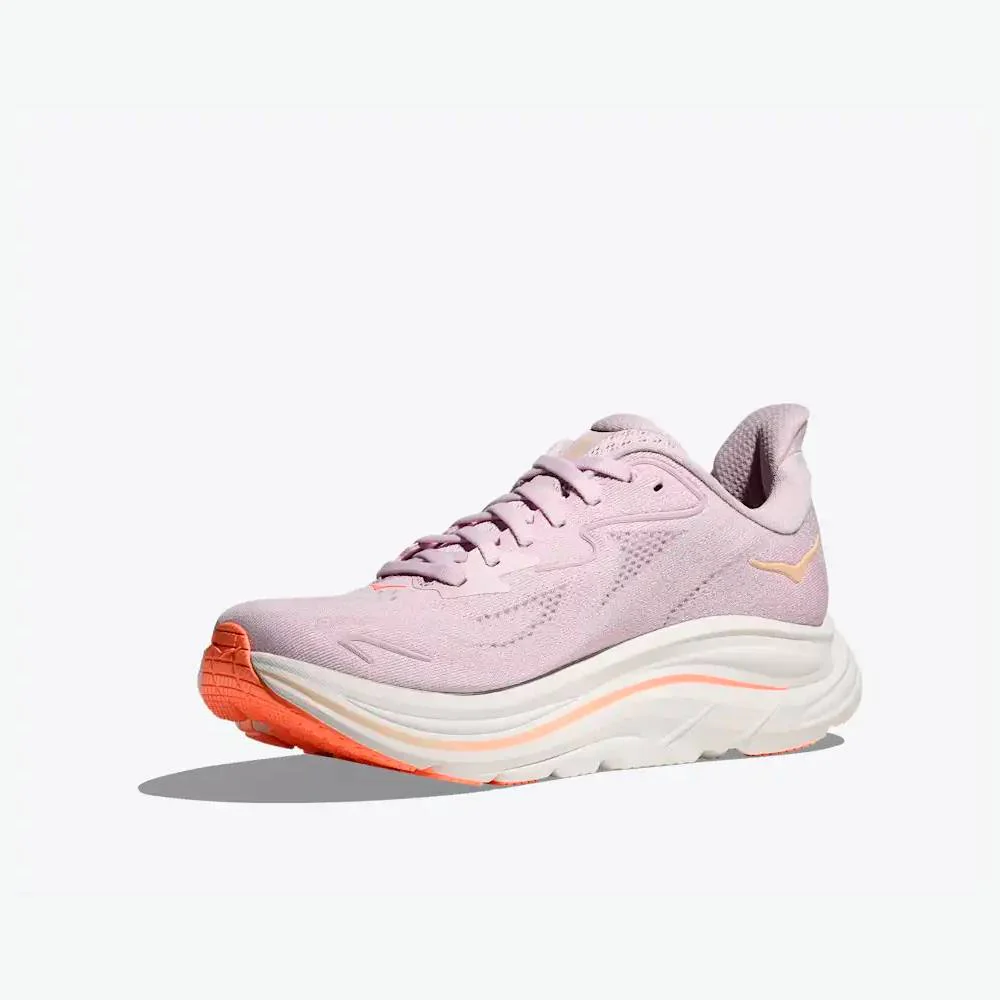ZAPATILLAS HOKA CLIFTON 10 MUJER - Lilac Cream / Tangerine Glow - Image 5