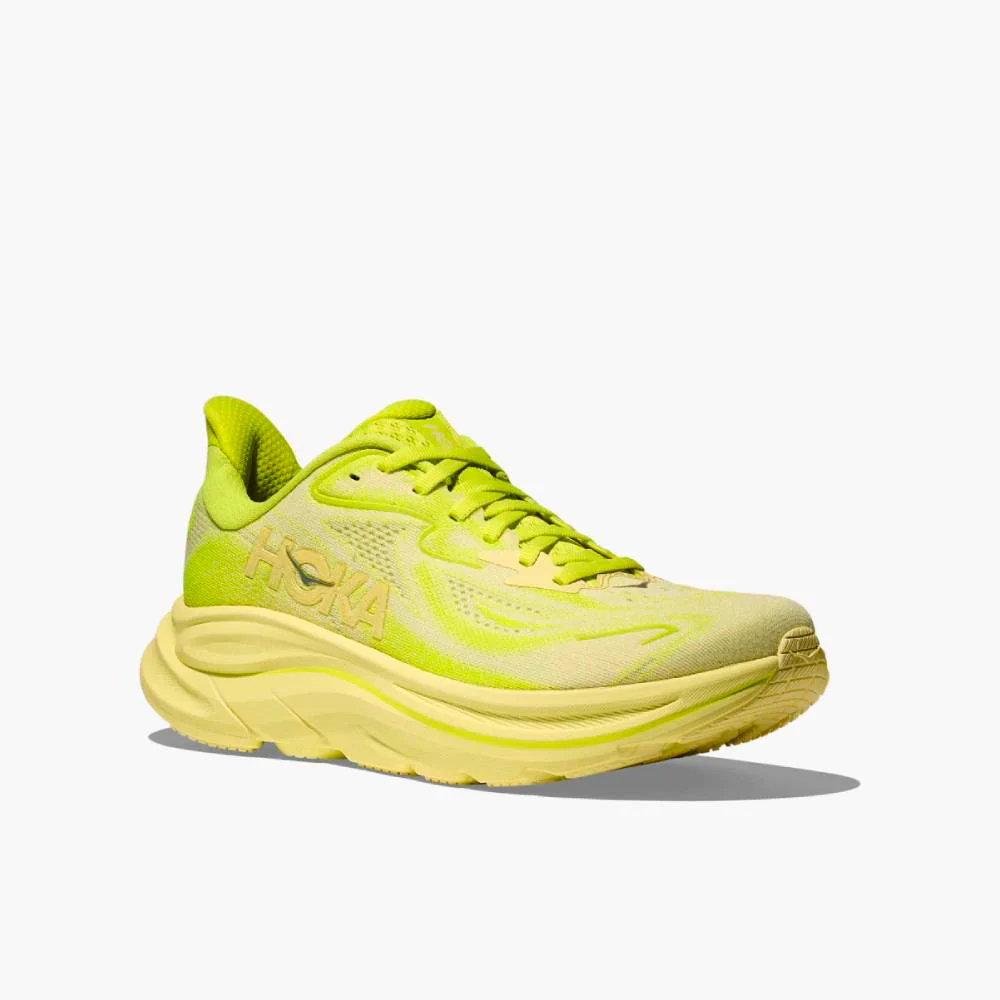ZAPATILLAS HOKA CLIFTON 10 MUJER - Neon Hoka Citrus / Sunlight - Image 3