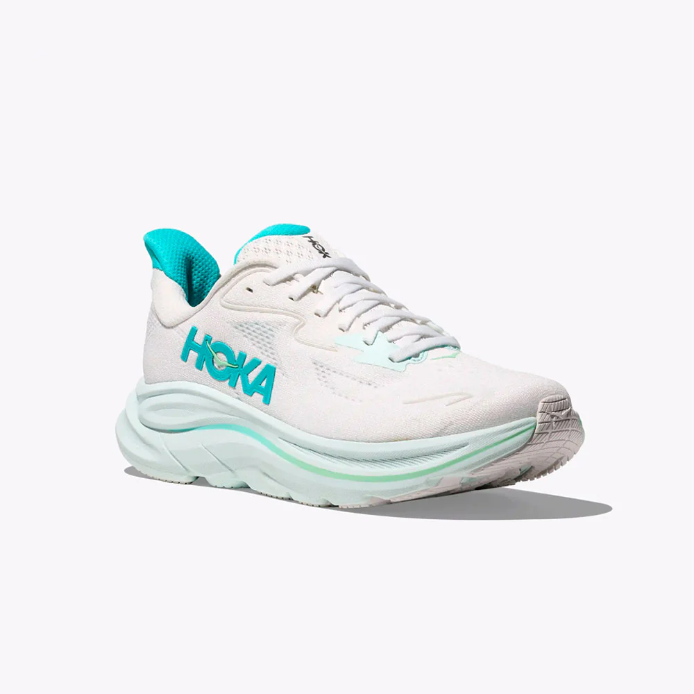 ZAPATILLAS HOKA CLIFTON 10 MUJER - White / Cielo Blue - Image 3