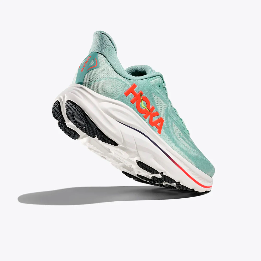 ZAPATILLAS HOKA CLIFTON 10 - Sage / Neon Flame - Image 2