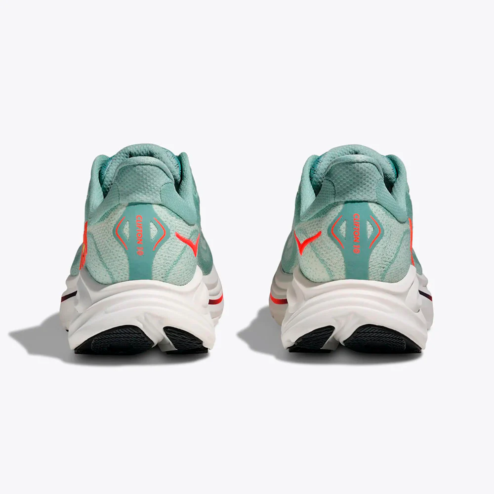 ZAPATILLAS HOKA CLIFTON 10 - Sage / Neon Flame - Image 6