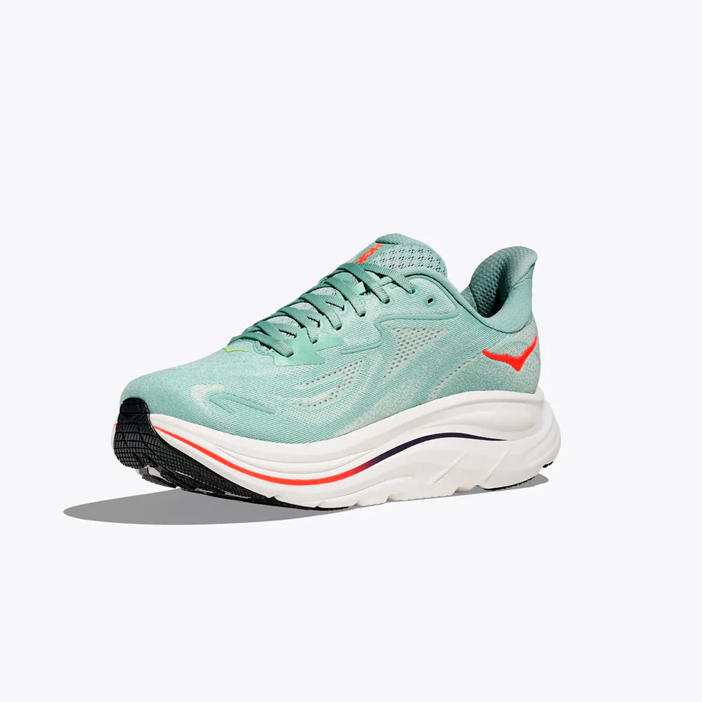 ZAPATILLAS HOKA CLIFTON 10 - Sage / Neon Flame - Image 7