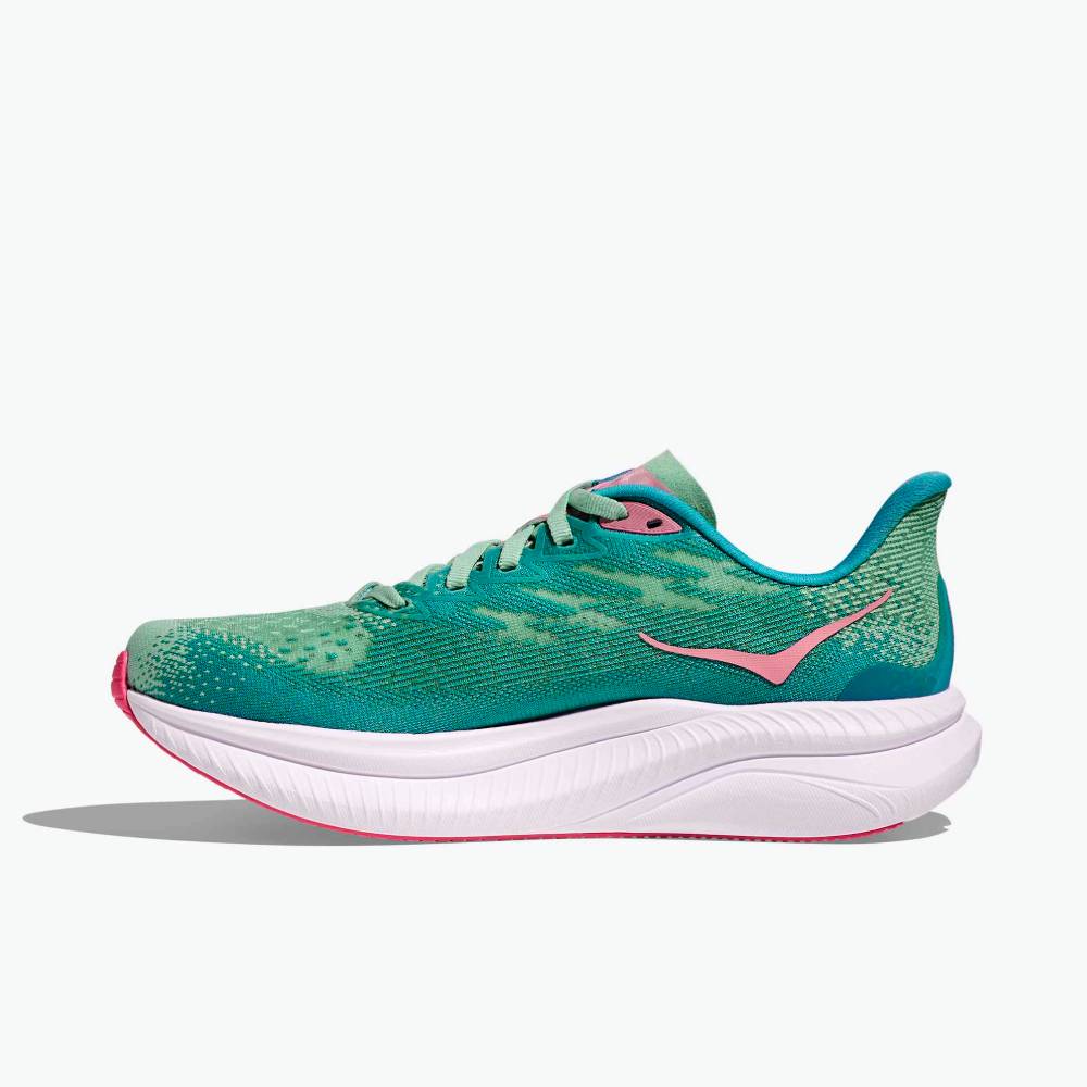 ZAPATILLAS HOKA MACH 6 MUJER - Jadeite / Alpine Blue - Image 8