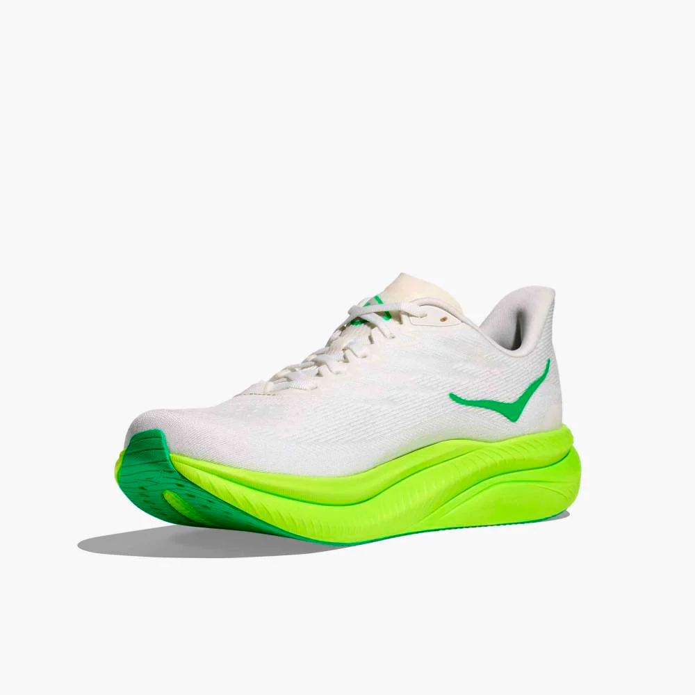 ZAPATILLAS HOKA MACH 6 - White / Neon Lime - Image 4