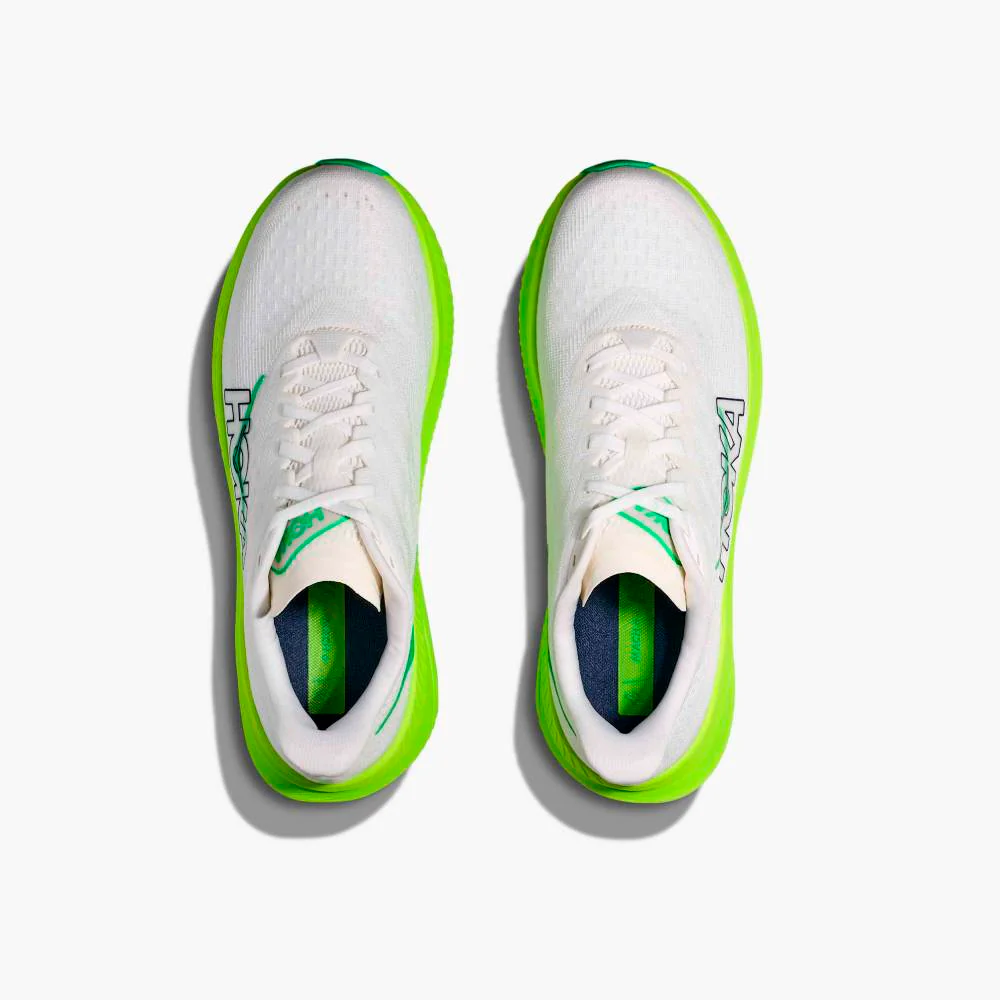 ZAPATILLAS HOKA MACH 6 - White / Neon Lime - Image 7