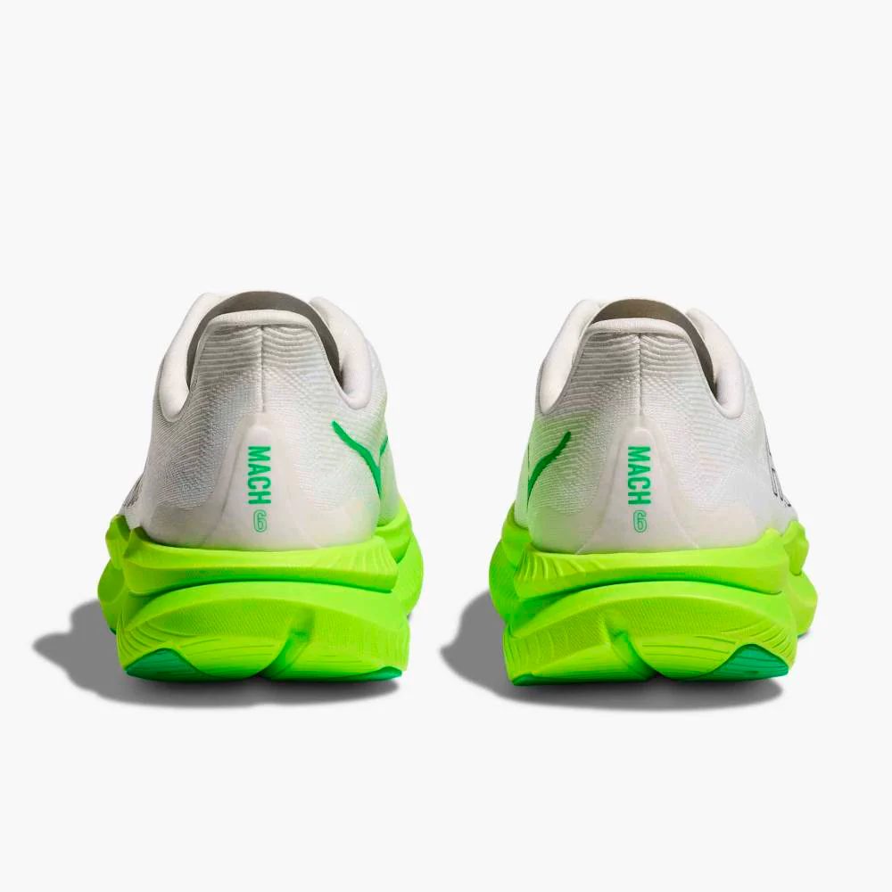 ZAPATILLAS HOKA MACH 6 - White / Neon Lime - Image 8