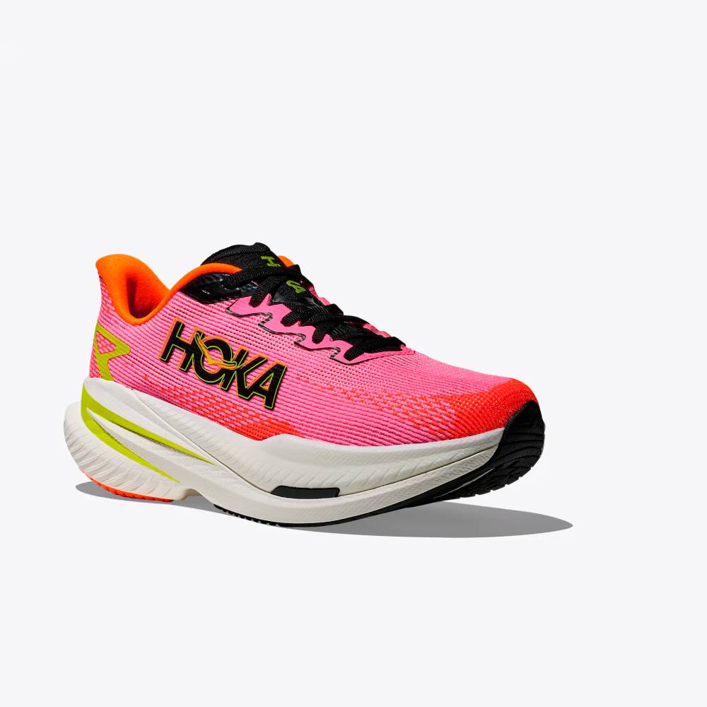 ZAPATILLAS HOKA MACH X 3 MUJER - Neon Rose / Neon Tangerine - Image 3