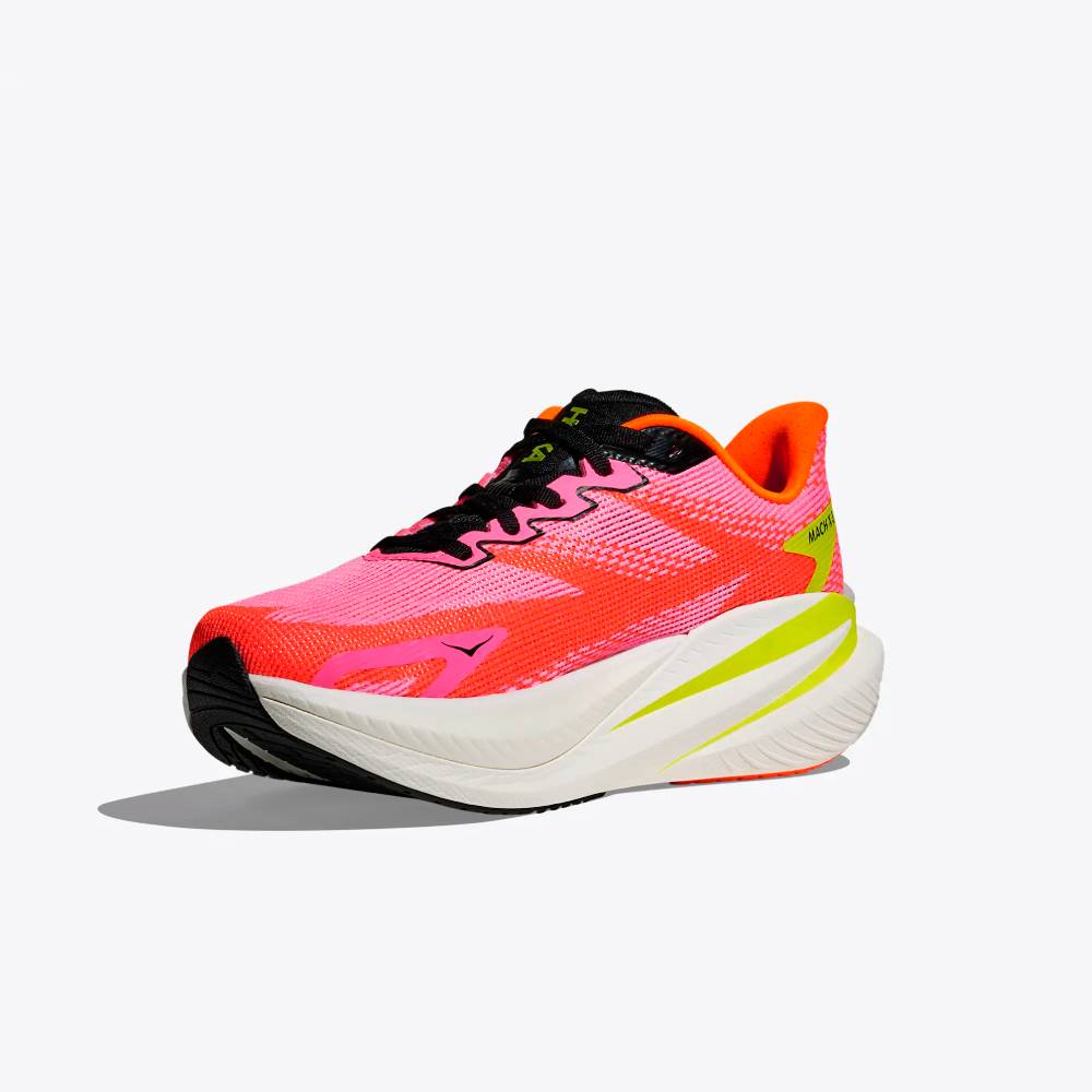 ZAPATILLAS HOKA MACH X 3 MUJER - Neon Rose / Neon Tangerine - Image 5
