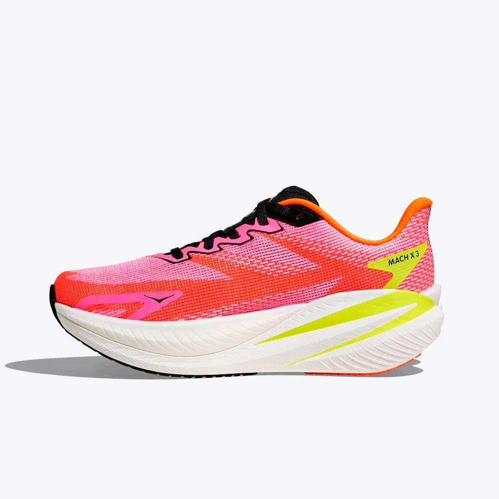 ZAPATILLAS HOKA MACH X 3 MUJER - Neon Rose / Neon Tangerine - Image 8
