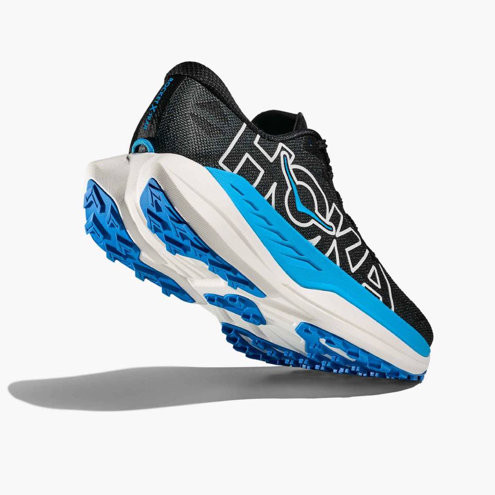 ZAPATILLAS HOKA ROCKET X TRAIL - Black / Skyward Blue - Image 2