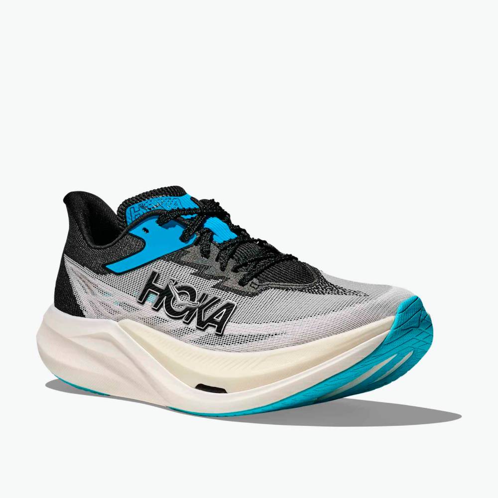ZAPATILLAS HOKA ROCKET X 3 - White / Black - Image 3