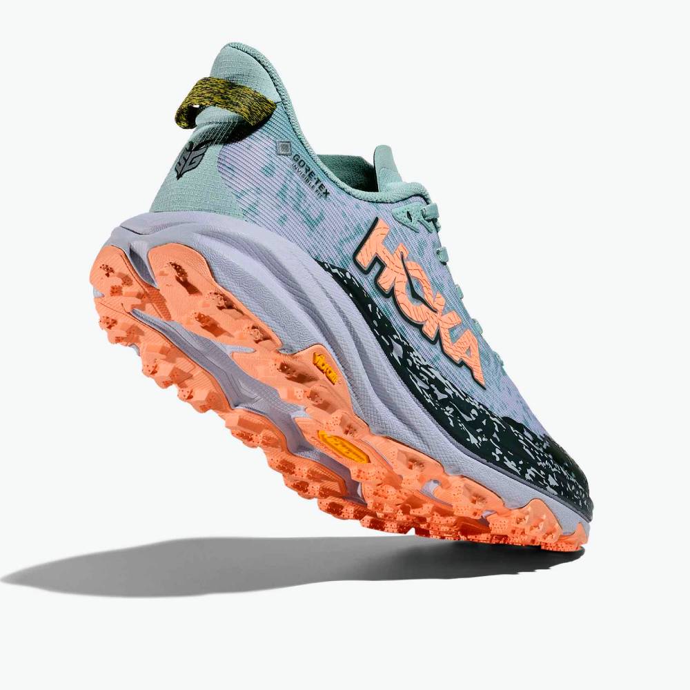 ZAPATILLAS HOKA SPEEDGOAT 6 GTX MUJER - Jade / Ash grey - Image 2
