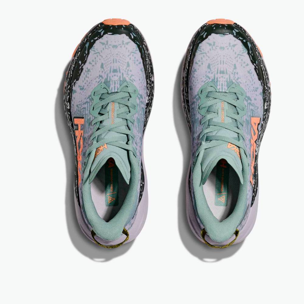 ZAPATILLAS HOKA SPEEDGOAT 6 GTX MUJER - Jade / Ash grey - Image 4