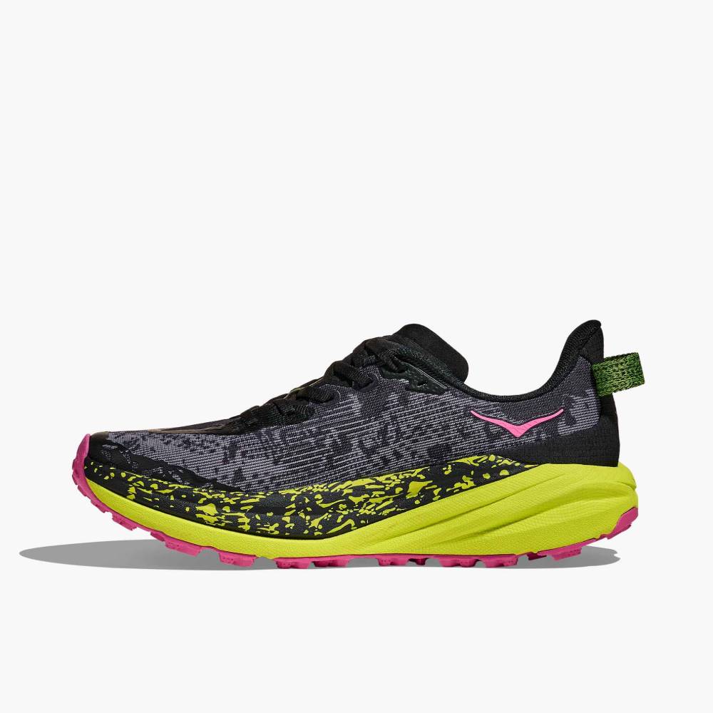 ZAPATILLAS HOKA SPEEDGOAT 6 MUJER - Black / Neon Hoka Citrus - Image 8