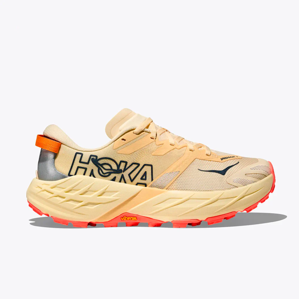 ZAPATILLAS HOKA SPEEDGOAT 7 MUJER - Vintage Yellow / Neon Flame
