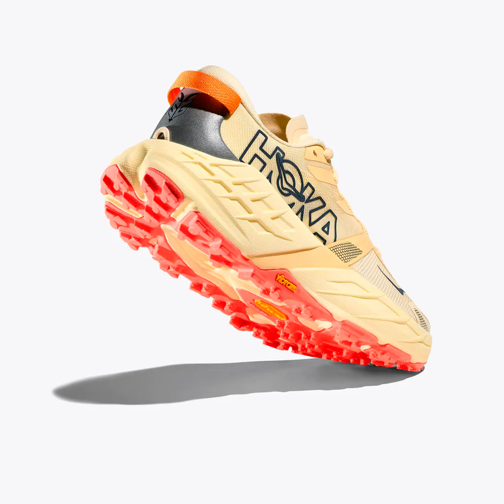 ZAPATILLAS HOKA SPEEDGOAT 7 MUJER - Vintage Yellow / Neon Flame - Image 2