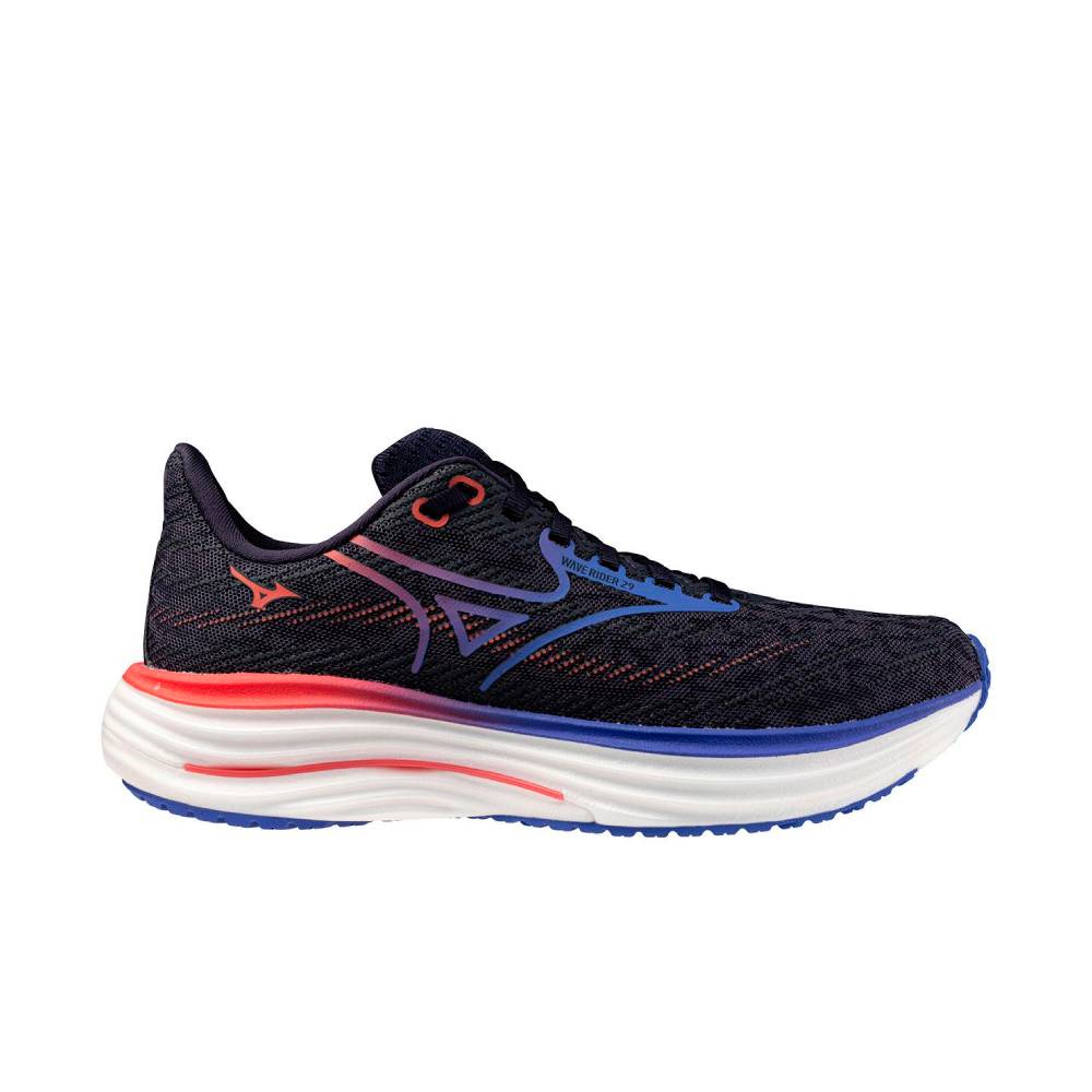ZAPATILLAS MIZUNO WAVE RIDER 29 MUJER - Odyssey Gray / Iris Bloom / Calypso Coral - Image 6