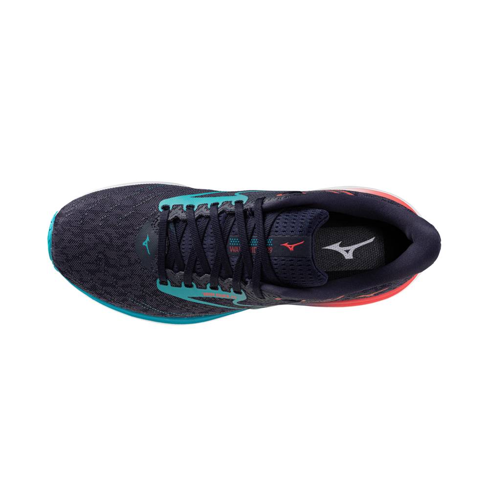 ZAPATILLAS MIZUNO WAVE RIDER 29 - Odyssey Gray / Capri Breeze / Calypso Coral - Image 4