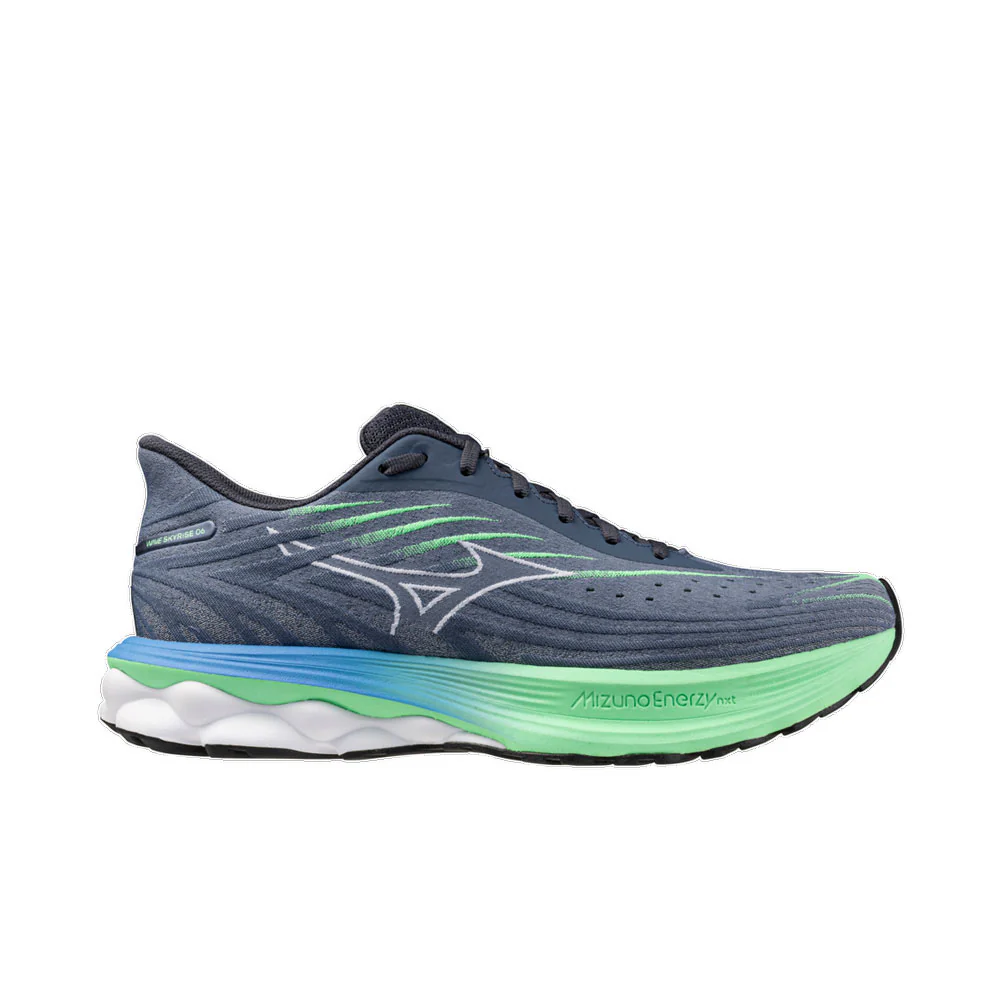 ZAPATILLAS MIZUNO WAVE SKYRISE 6 - Vintage Indigo / White / Neo Mint