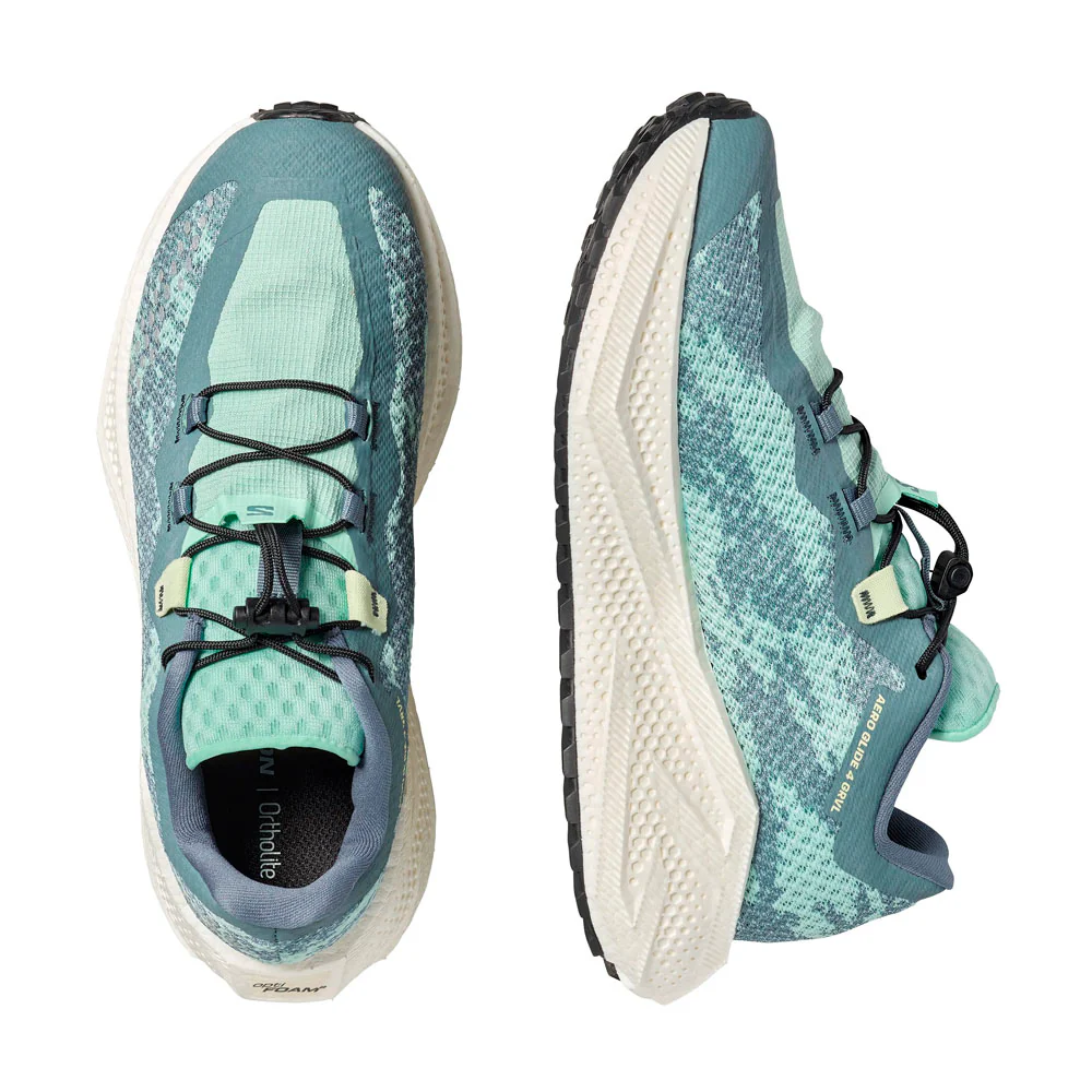 ZAPATILLAS SALOMON AERO GLIDE 4 GRVL MUJER - Stormy Weather / Lichen / Vanilla Ice - Image 7