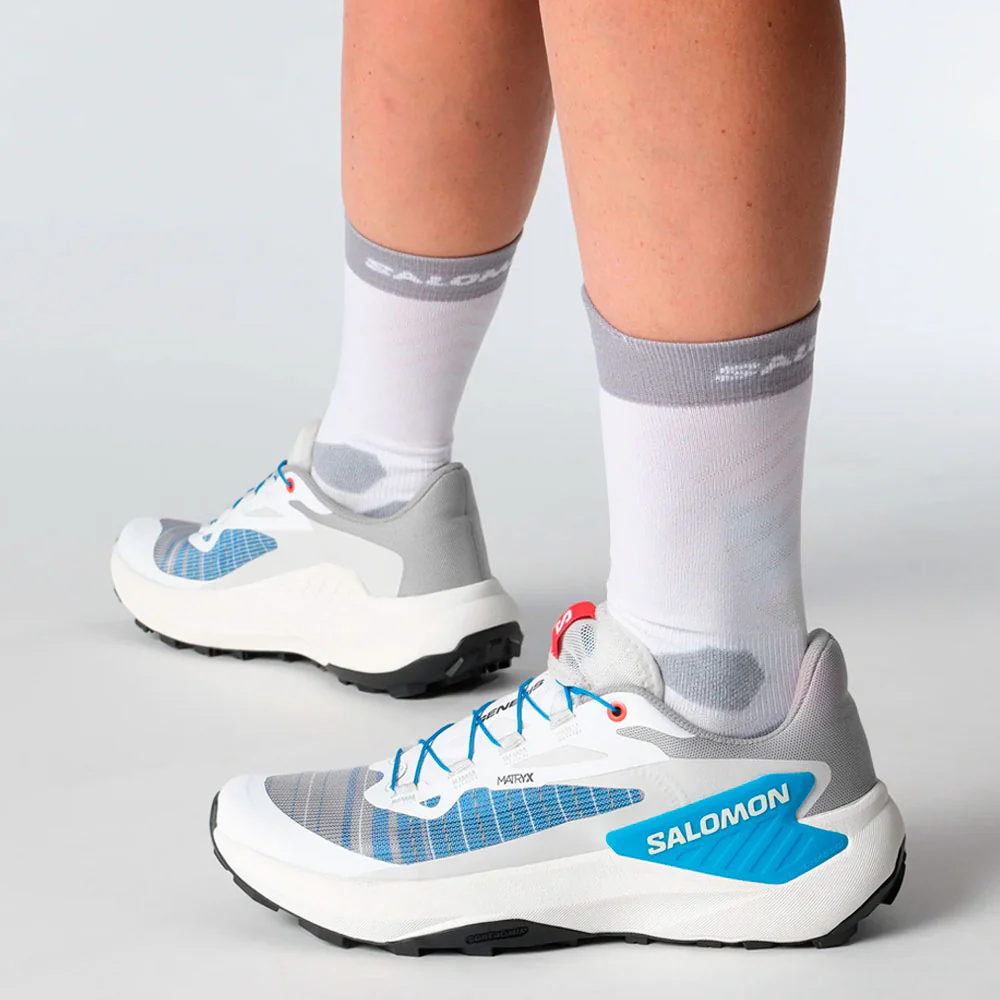 ZAPATILLAS SALOMON GENESIS MUJER - White / Lunar Rock / Transcend Blue - Image 4