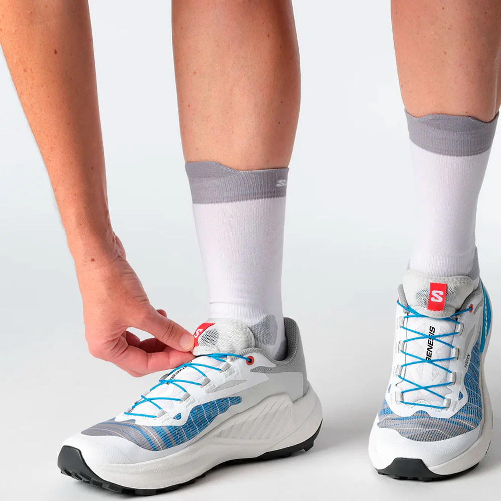 ZAPATILLAS SALOMON GENESIS MUJER - White / Lunar Rock / Transcend Blue - Image 6