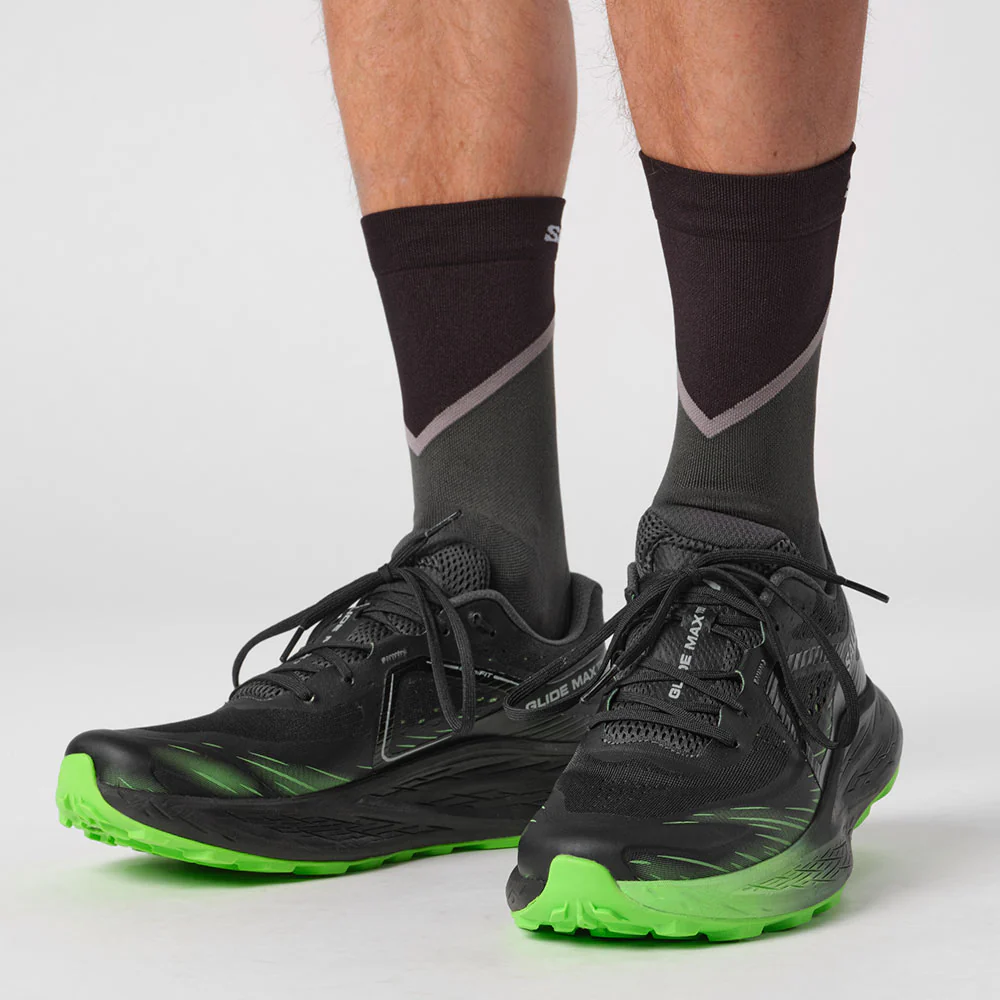 ZAPATILLAS SALOMON GLIDE MAX TR - India Ink / Black / Green Gecko - Image 7