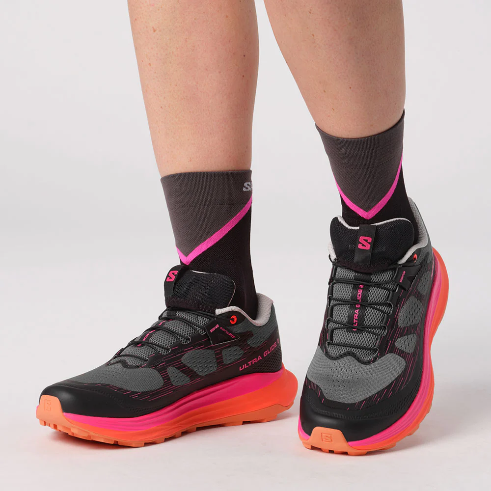 ZAPATILLAS SALOMON ULTRA GLIDE 2 MUJER - Plum Kitten / Black / Pink Glo - Image 7