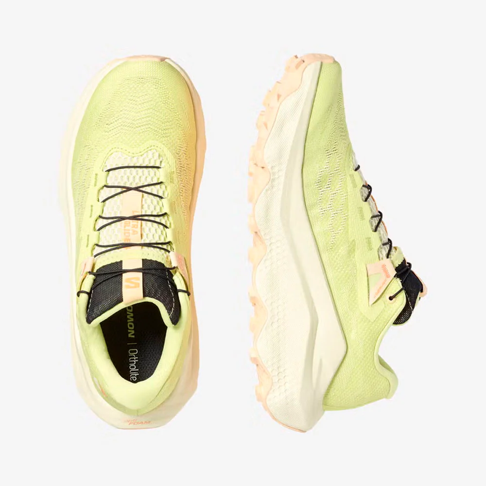 ZAPATILLAS SALOMON ULTRA GLIDE 4 MUJER - Sunny Lime / Transparent Yellow / Almond Cream - Image 7