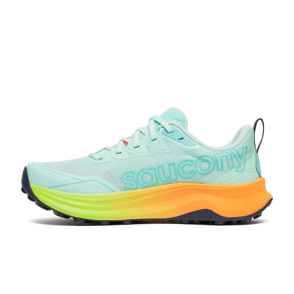 ZAPATILLAS SAUCONY PEREGRINE 16 MUJER - Aqua / Citron - Image 4