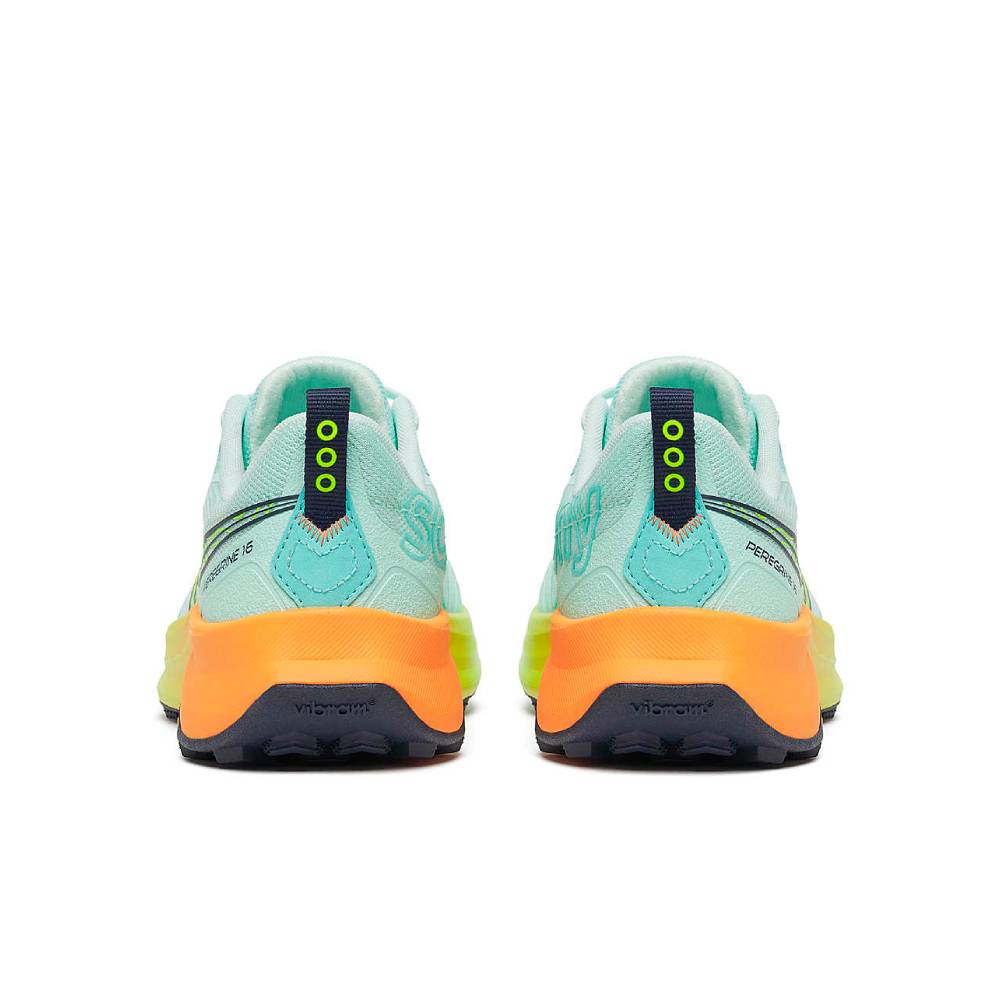 ZAPATILLAS SAUCONY PEREGRINE 16 MUJER - Aqua / Citron - Image 5